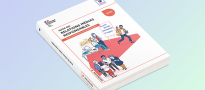 Couverture du Guide des relations médias responsables 2025