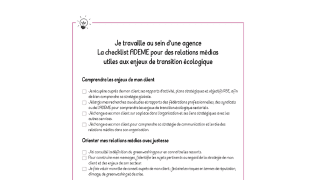 Je travaille au sein d'une agence : la checklist ADEME pour des relations médias utiles aux enjeux de transition écologique