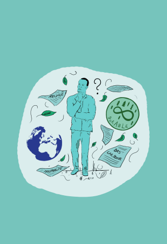 Illustration d'une personne qui réfléchit