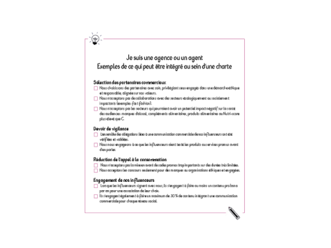 Check-list charte