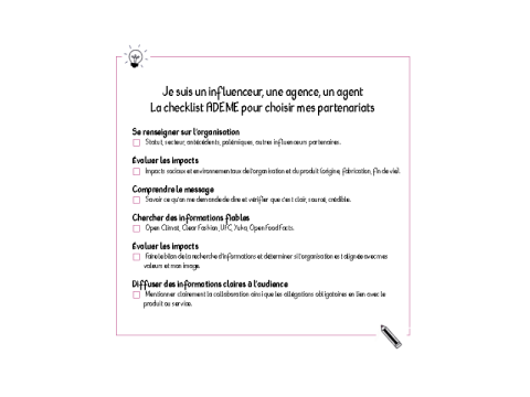 Check-list choix partenariats