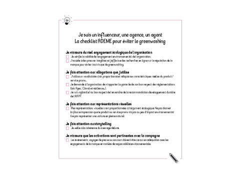 Check-list éviter le greenwashing